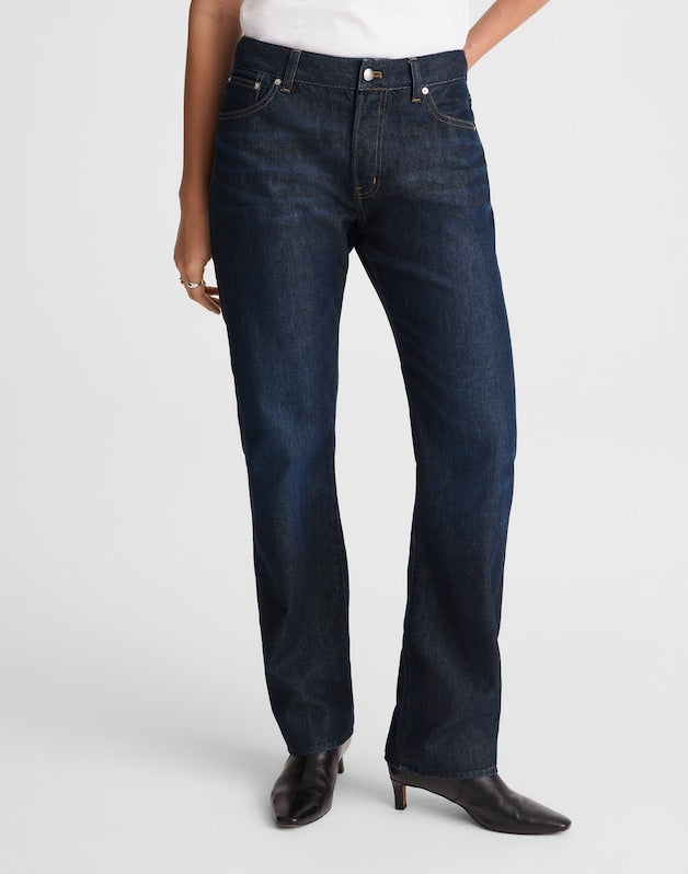 The Petite Dean Easy Straight Jean in SoftDrape FOUNDRY WASH