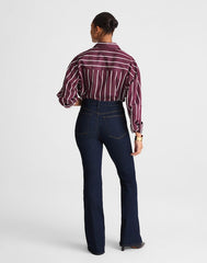 The Curvy Stretch Flare Jean in Rinse Wash RINSE WASH