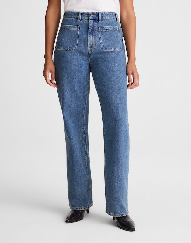 The Curvy Cleo Straight Jean in Petersburg Wash PETERSBURG WASH