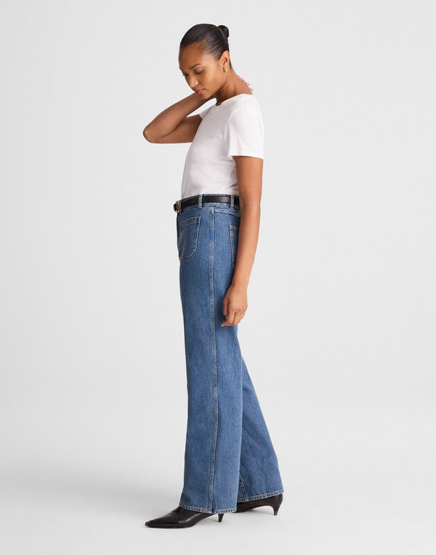 The Curvy Cleo Straight Jean in Petersburg Wash PETERSBURG WASH