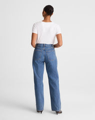 The Curvy Cleo Straight Jean in Petersburg Wash PETERSBURG WASH