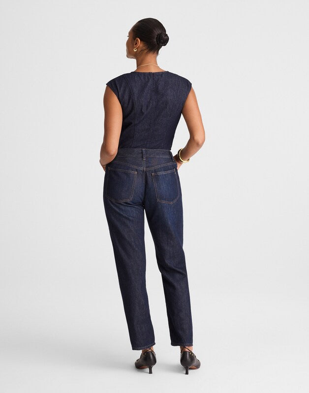 The Curvy Dean Easy Straight Jean in SoftDrape FOUNDRY WASH
