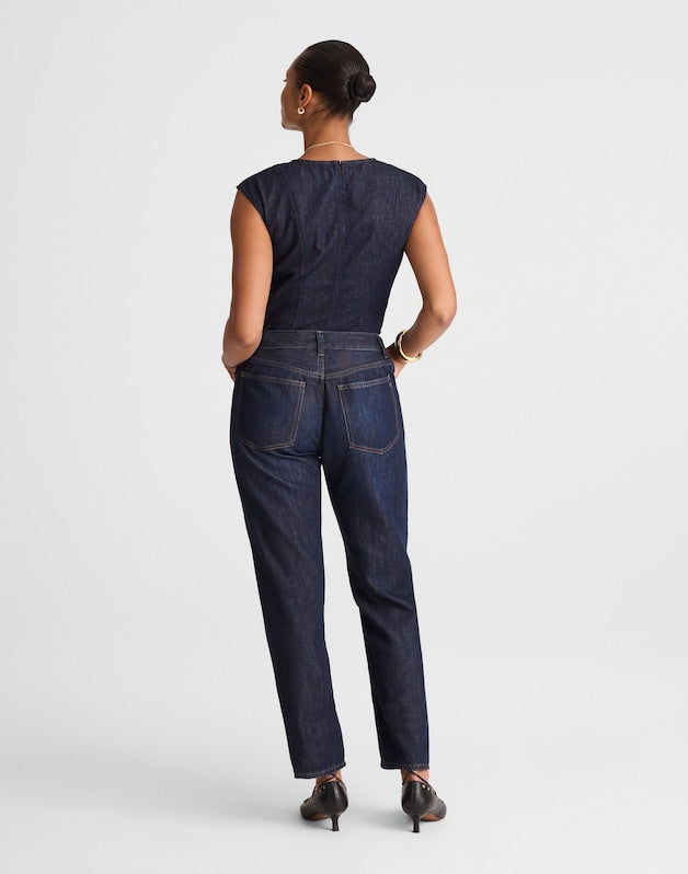 The Curvy Dean Easy Straight Jean in SoftDrape FOUNDRY WASH