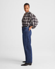 Tall Curvy Pieced Barrel-Leg Jeans in McKinney Wash MCKINNEY WASH