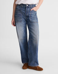 The Tall Darted Utility Barrel-Leg Jean IRMO WASH