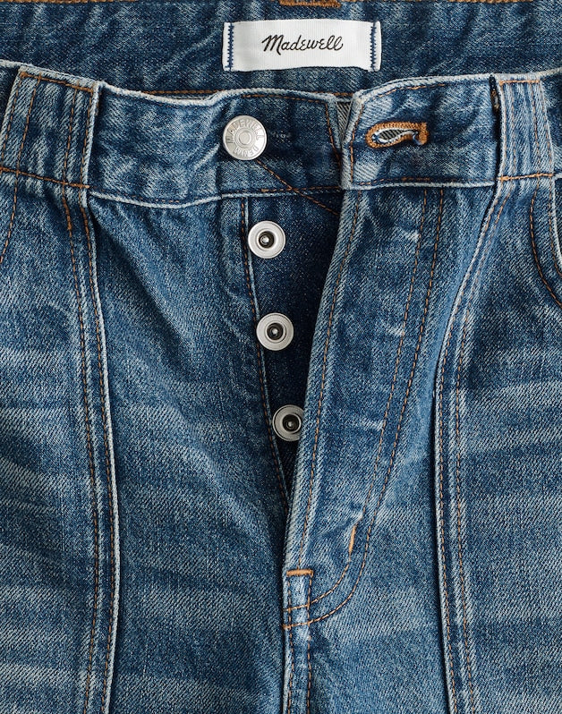 The Tall Darted Utility Barrel-Leg Jean IRMO WASH