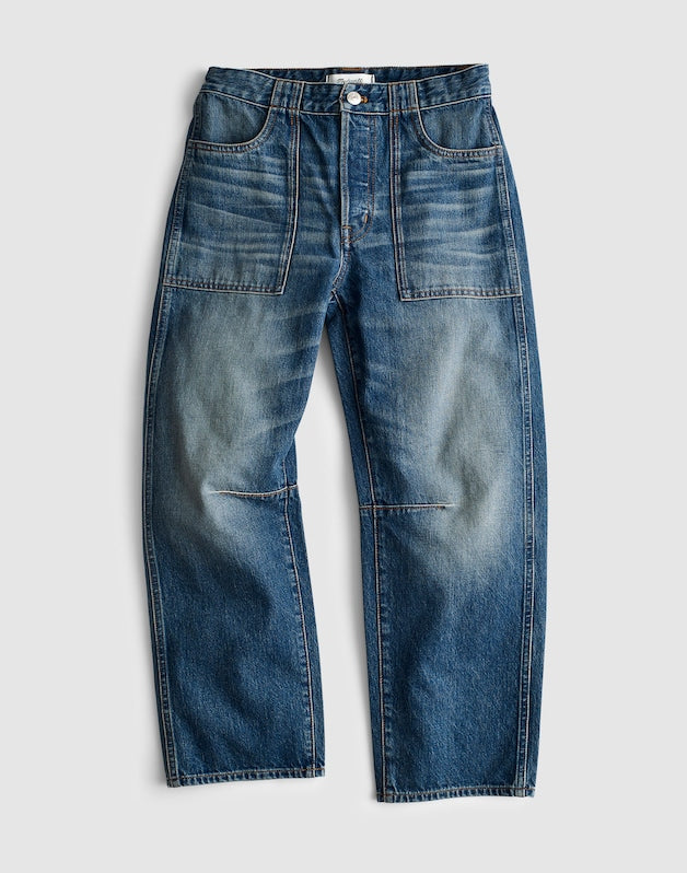 The Tall Darted Utility Barrel-Leg Jean IRMO WASH