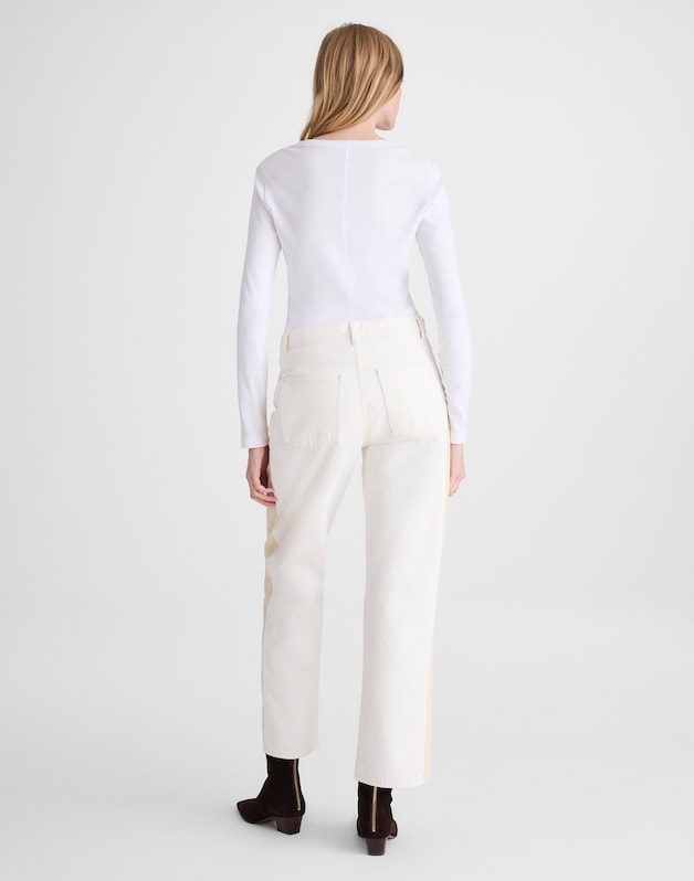 Pieced Barrel-Leg Jeans VINTAGE CANVAS