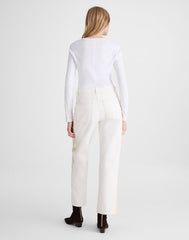 Pieced Barrel-Leg Jeans VINTAGE CANVAS