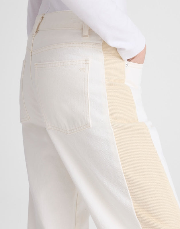 Pieced Barrel-Leg Jeans VINTAGE CANVAS