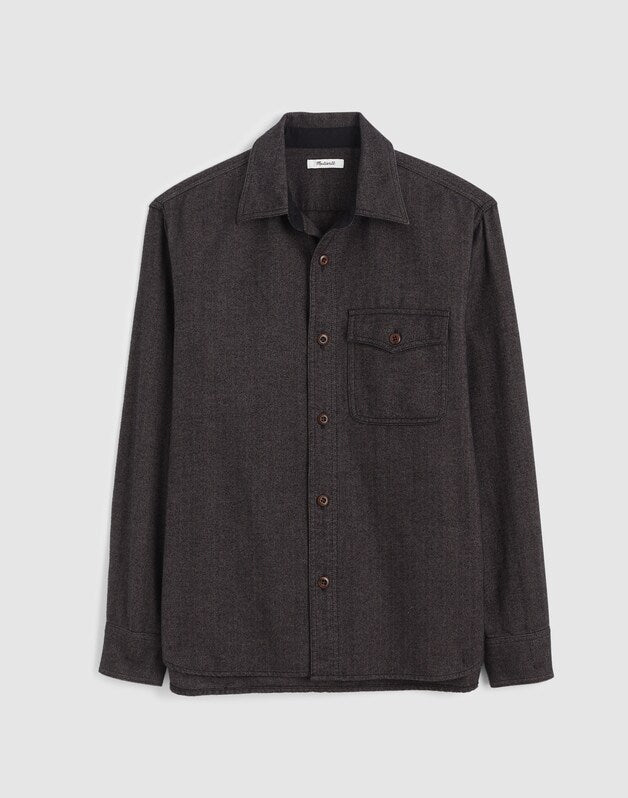Work Shirt in Herringbone GRAY