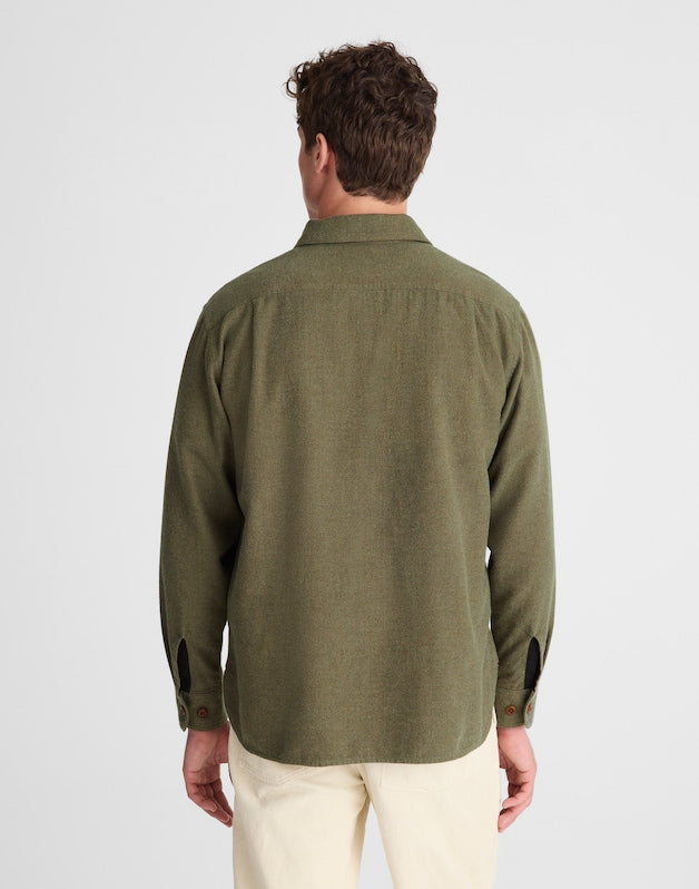 Work Shirt in Herringbone DARK OLIVE HERRINGBONE