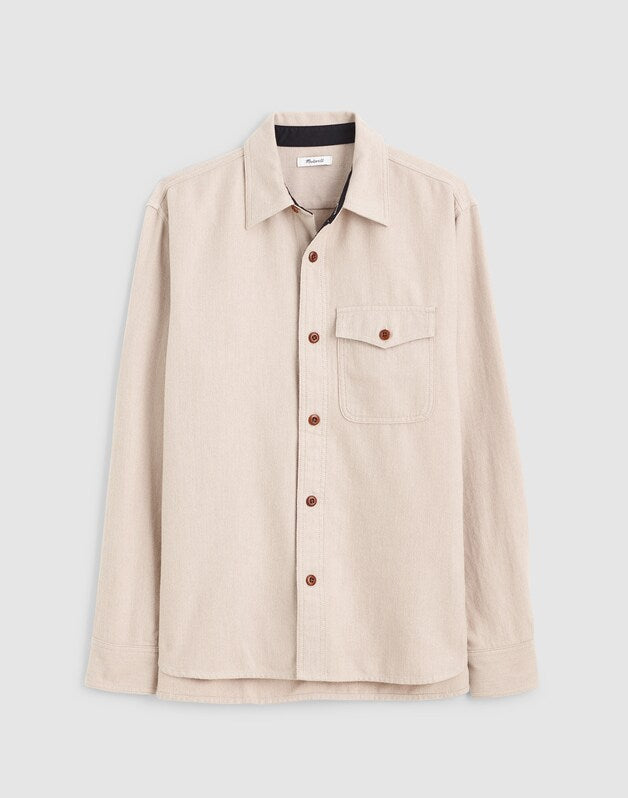 Work Shirt in Herringbone OAT HERRINGBONE