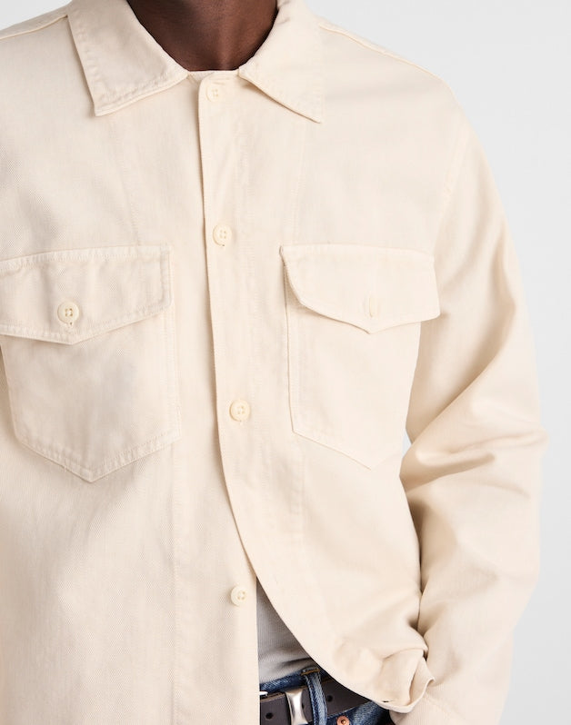 Shirt-Jacket in Uniform Twill IVORY