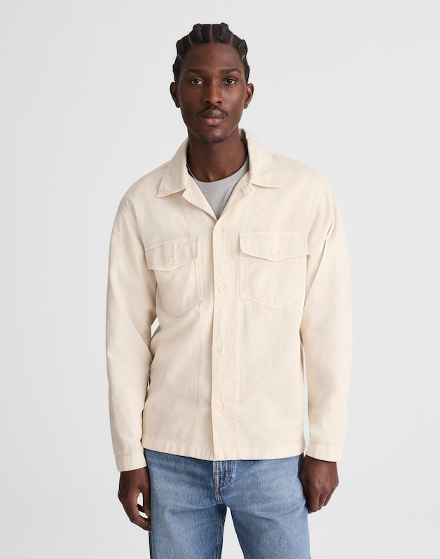 Shirt-Jacket in Uniform Twill IVORY
