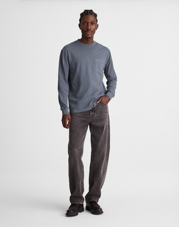 The Long-Sleeve Vintage Pocket Tee HEIRLOOM BLUE