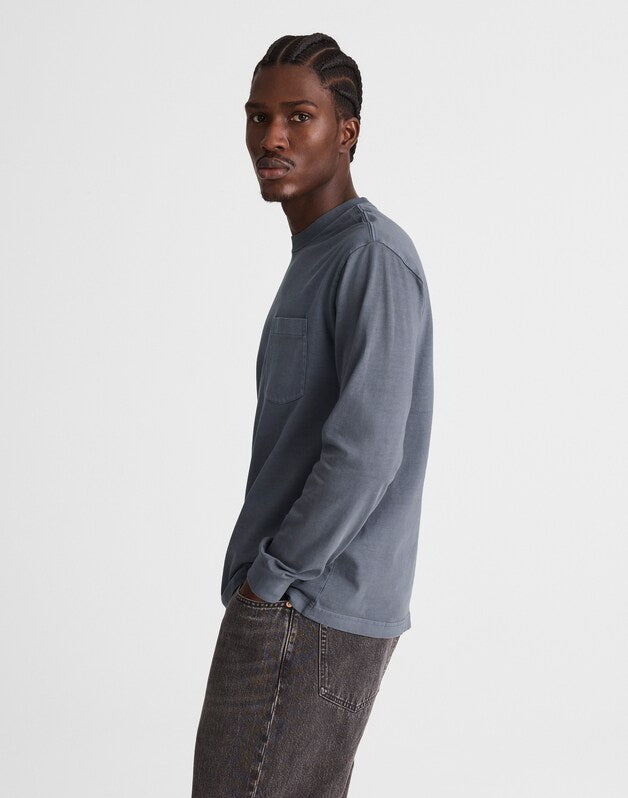 The Long-Sleeve Vintage Pocket Tee HEIRLOOM BLUE