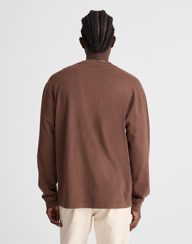 The Long-Sleeve Vintage Pocket Tee ROASTED CHICORY