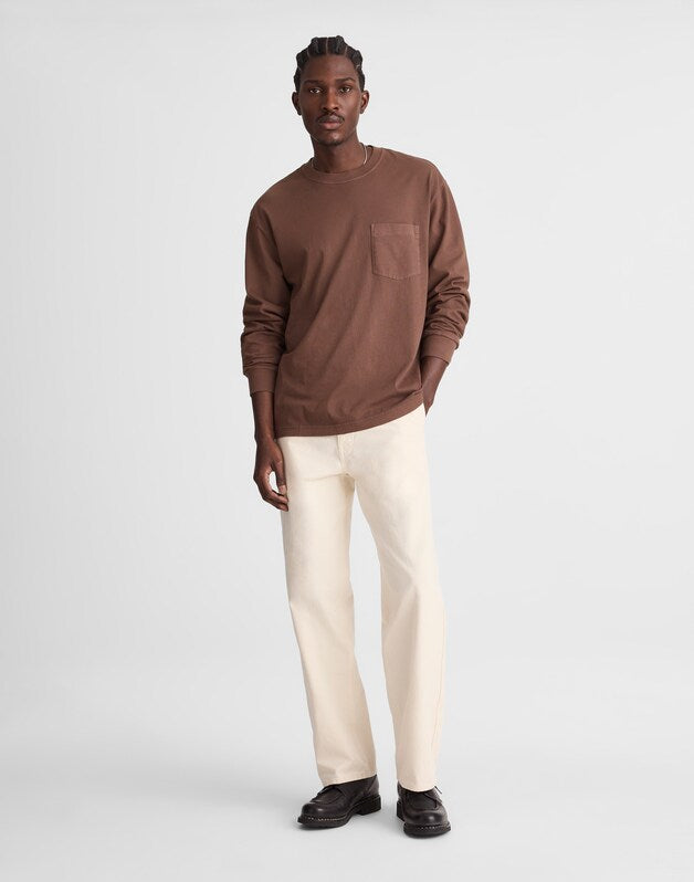 The Long-Sleeve Vintage Pocket Tee ROASTED CHICORY