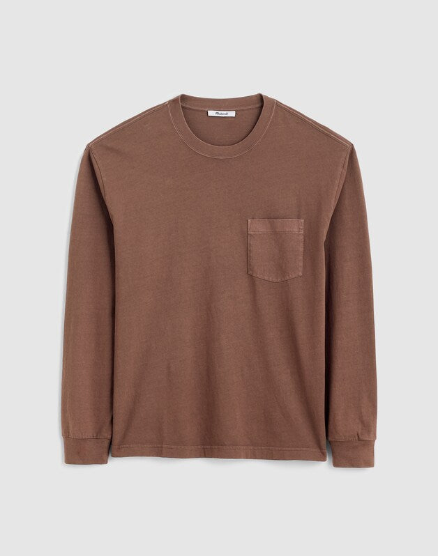 The Long-Sleeve Vintage Pocket Tee ROASTED CHICORY