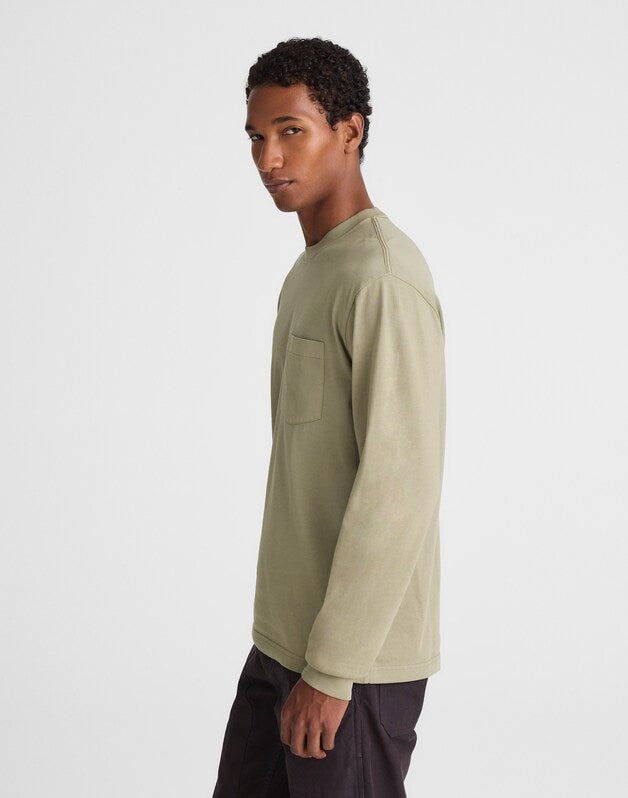 The Long-Sleeve Vintage Pocket Tee FADED FATIGUE