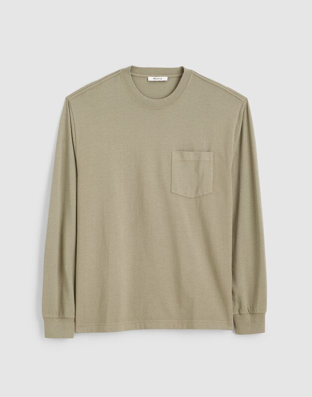 The Long-Sleeve Vintage Pocket Tee FADED FATIGUE