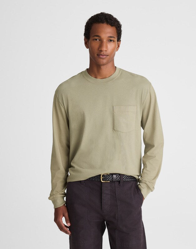 The Long-Sleeve Vintage Pocket Tee FADED FATIGUE