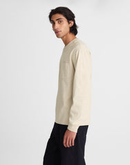 The Long-Sleeve Vintage Pocket Tee HEATHER OAT GREY