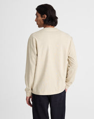 The Long-Sleeve Vintage Pocket Tee HEATHER OAT GREY