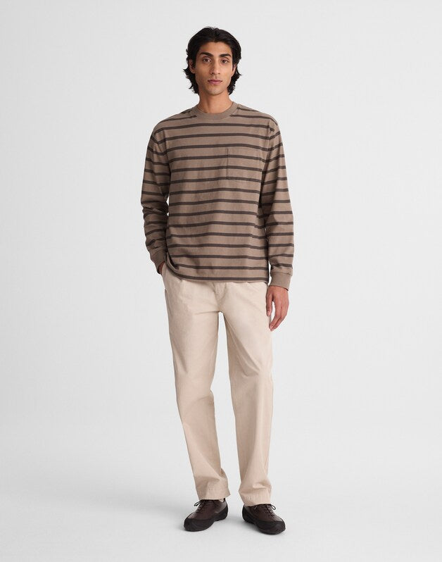 The Long-Sleeve Vintage Pocket Tee DARK DRIFTWOOD
