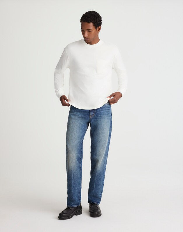 The Long-Sleeve Vintage Pocket Tee SOFT WHITE