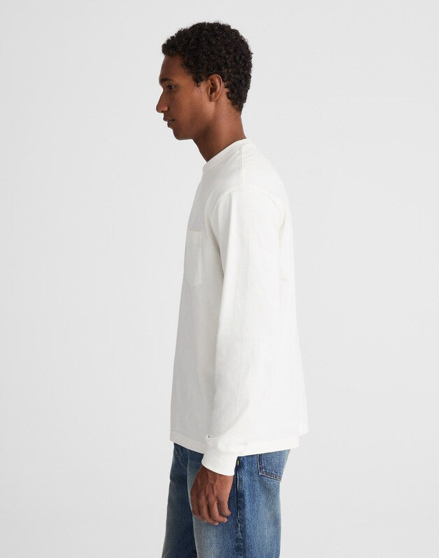 The Long-Sleeve Vintage Pocket Tee SOFT WHITE