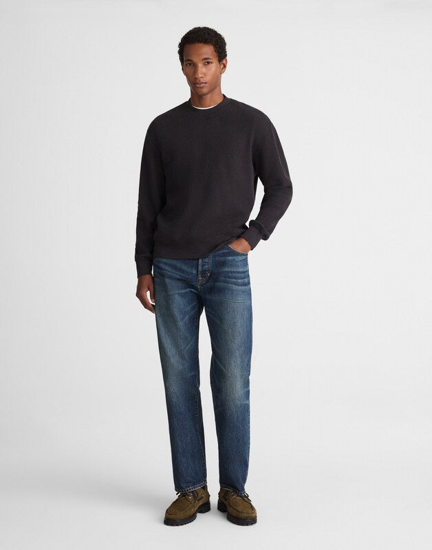 Waffle-Knit Sweatshirt LICORICE