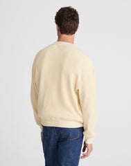 Waffle-Knit Sweatshirt ANTIQUE CREAM