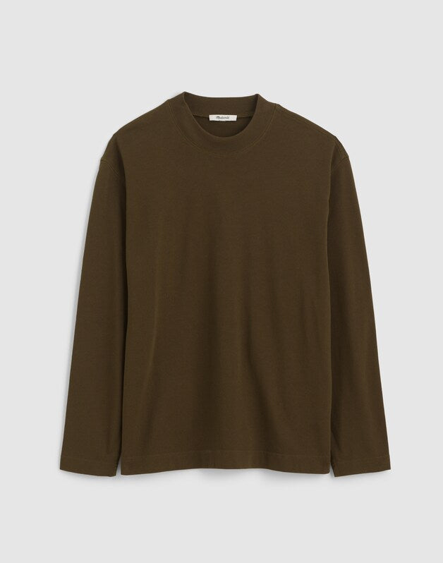 Heavyweight Long-Sleeve Mockneck Tee EXPEDITION GREEN