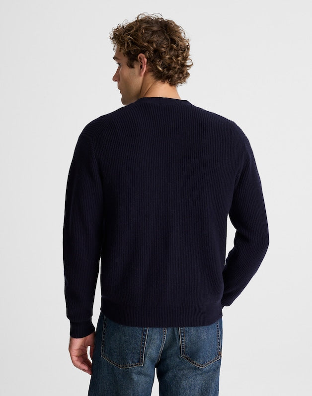 Cardigan in Heritage Merino Wool NAVY