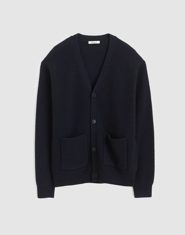 Cardigan in Heritage Merino Wool NAVY