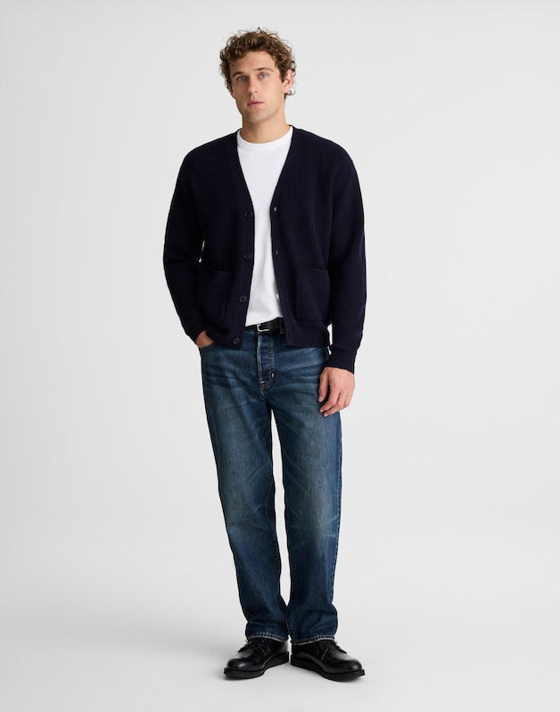 Cardigan in Heritage Merino Wool NAVY