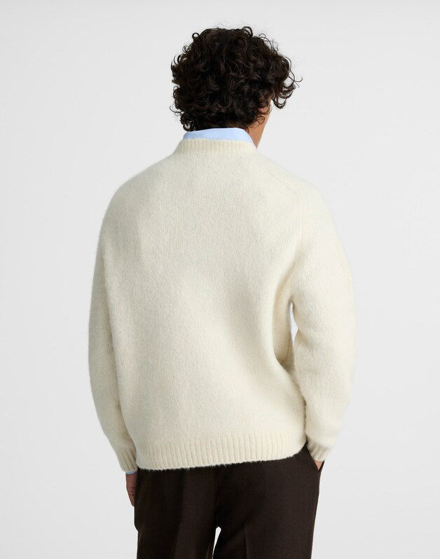 Crewneck Sweater in Yak-Alpaca Blend CREAM
