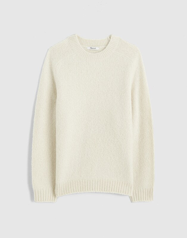 Crewneck Sweater in Yak-Alpaca Blend CREAM