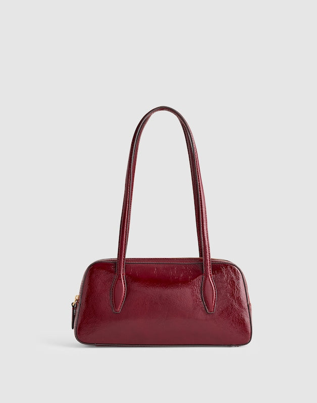 The Top-Zip Mini Shoulder Bag CABERNET