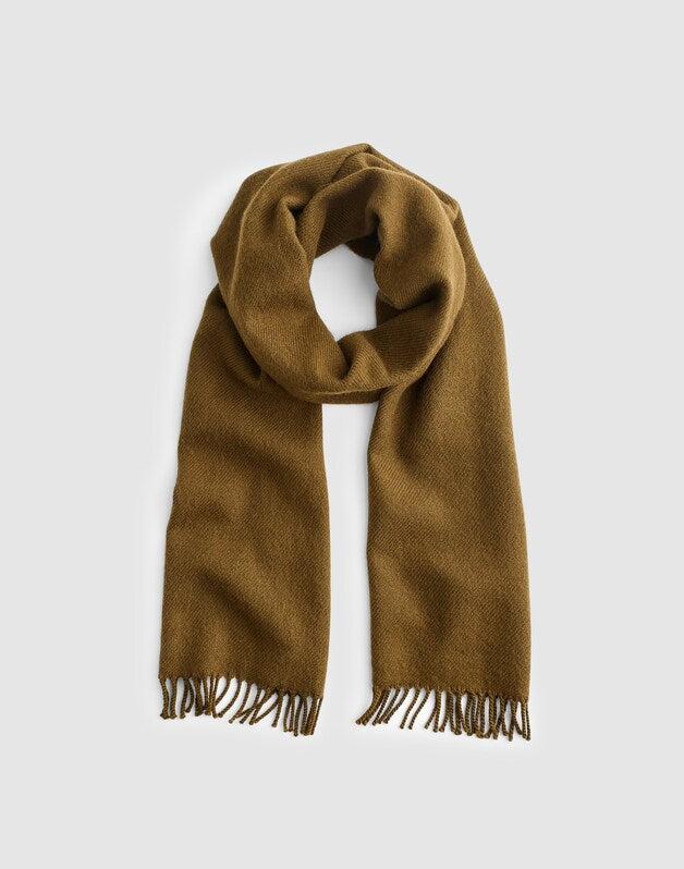 Fringed Wool Scarf BAY LEAF