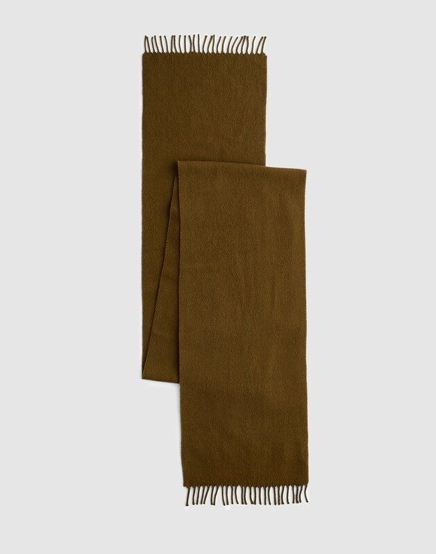 Fringed Wool Scarf BAY LEAF