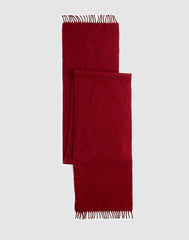 Fringed Wool Scarf GARNET