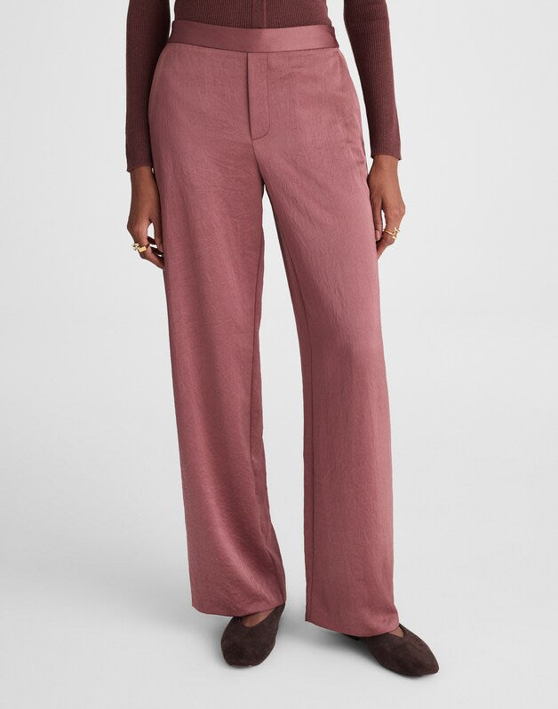 The Easy Pull-On Pant in Satin BURNT SOIL