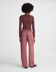 The Easy Pull-On Pant in Satin BURNT SOIL