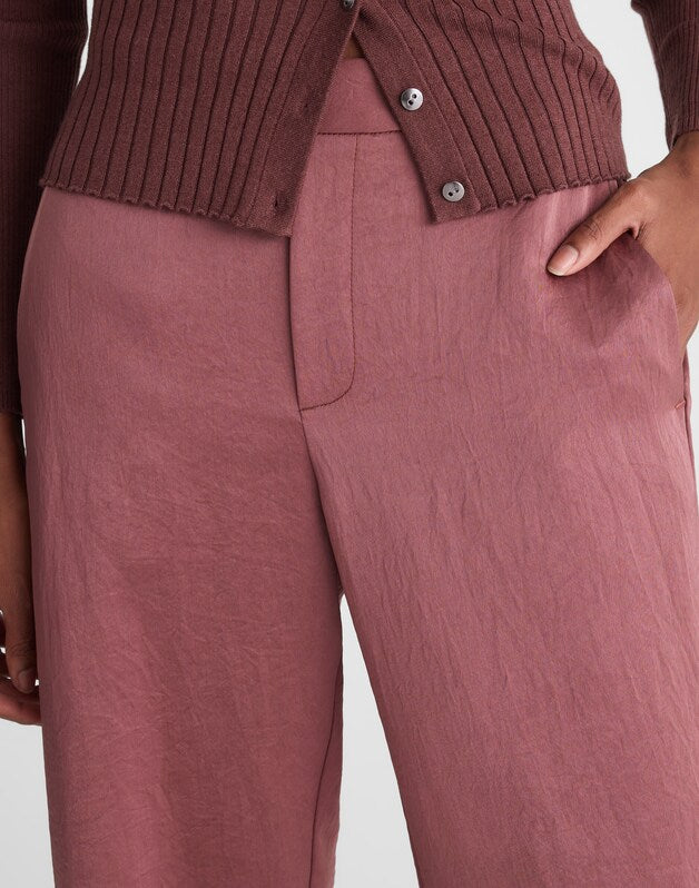 The Easy Pull-On Pant in Satin BURNT SOIL