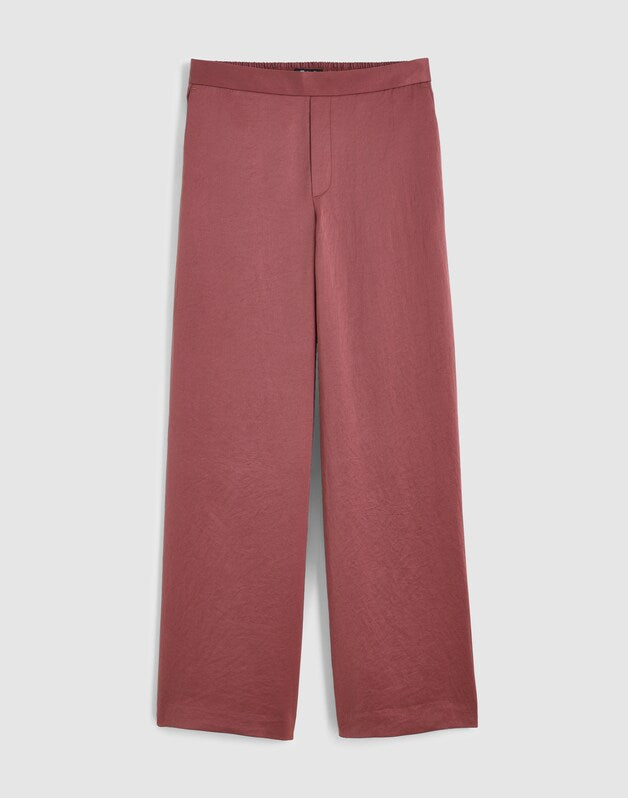 The Easy Pull-On Pant in Satin BURNT SOIL
