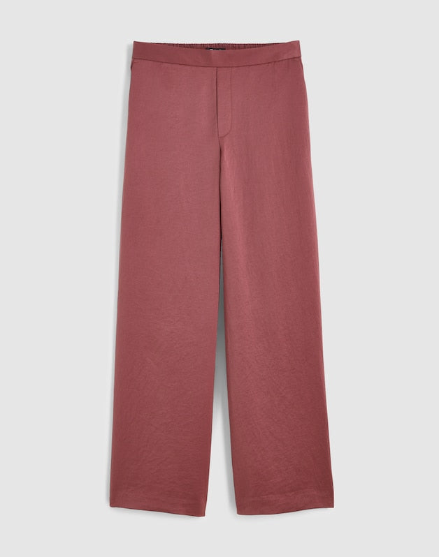 The Easy Pull-On Pant in Satin BURNT SOIL