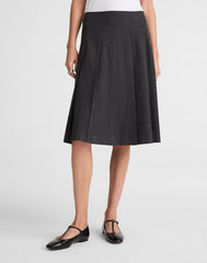 Pleated Midi Skirt DARK GREY